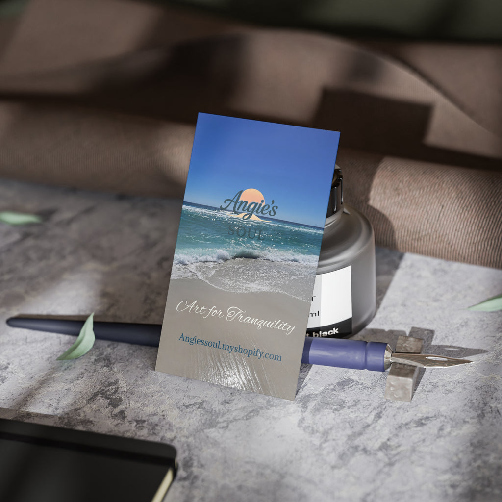 Tranquil Beach Business Cards — 'Art for Tranquility' Professional Cards