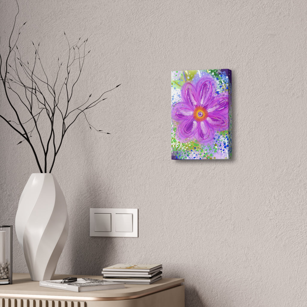 Purple Bloom Floral Canvas - Stretched 1.5" Wall Art