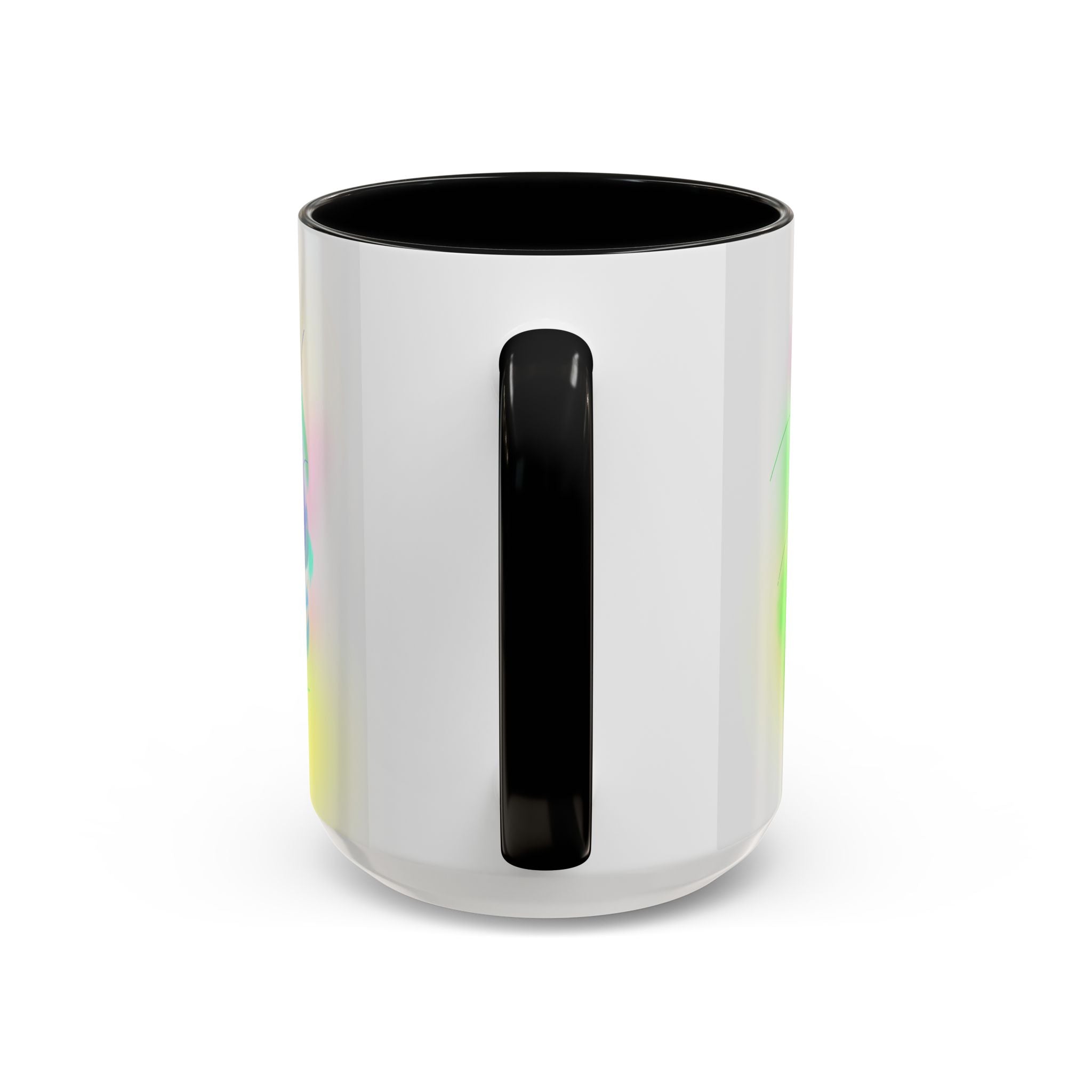 Abstract Sunrise Accent Coffee Mug — Colorful Swirl Art Coffee Cup (11/15oz)
