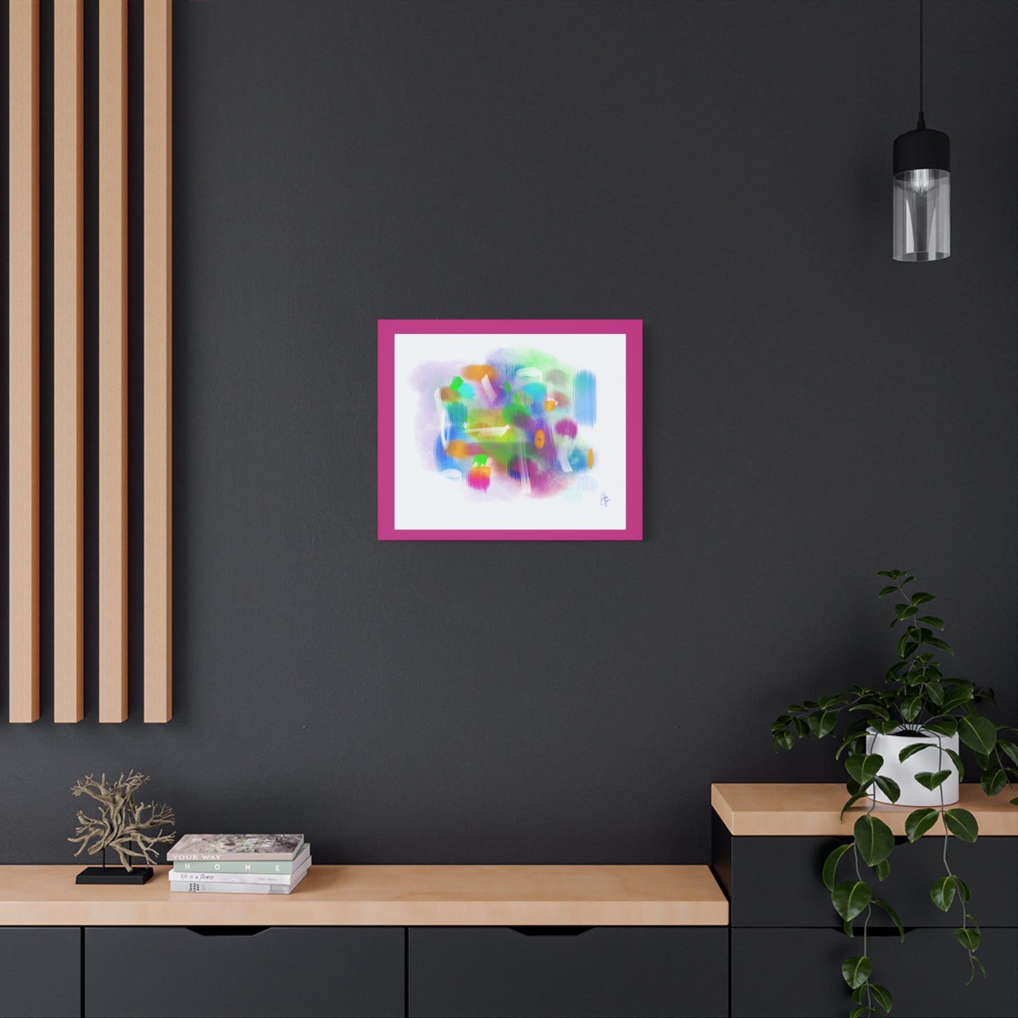 Abstract Colorful Brushstroke Canvas Print — Vibrant Modern Wall Art