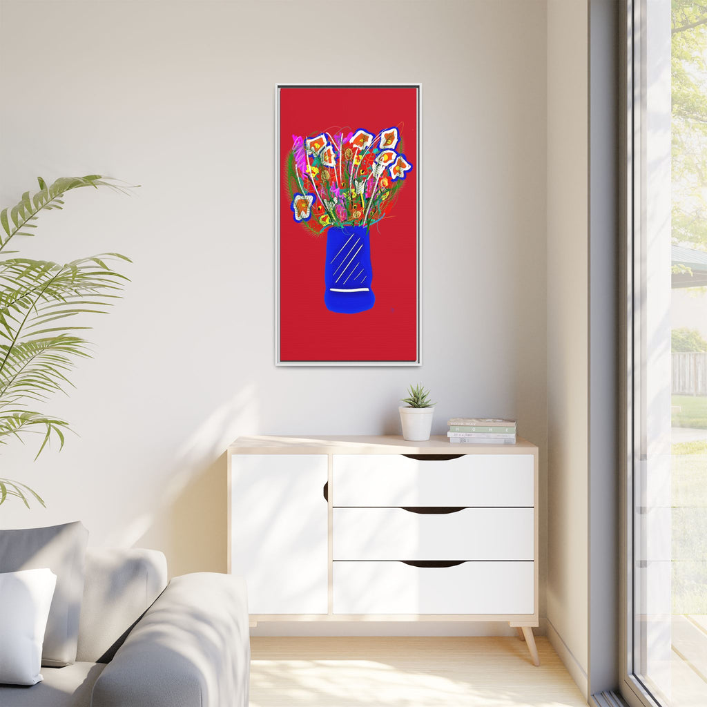 Floral Bouquet Matte Canvas Print — Framed Wall Art
