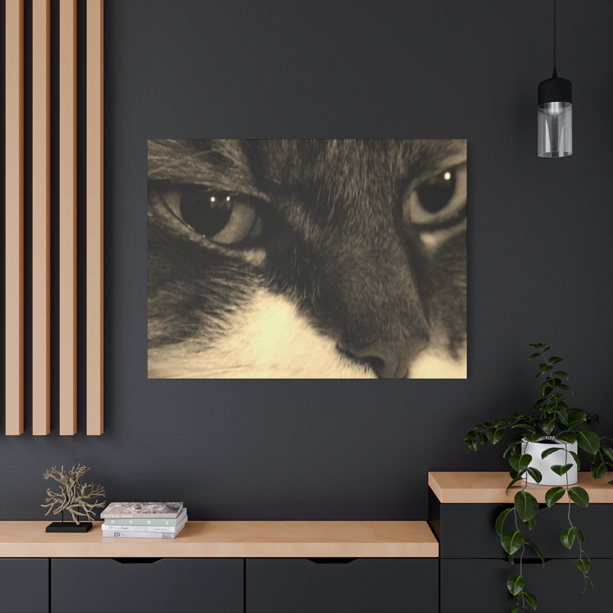 Cat Portrait Matte Canvas Wall Art