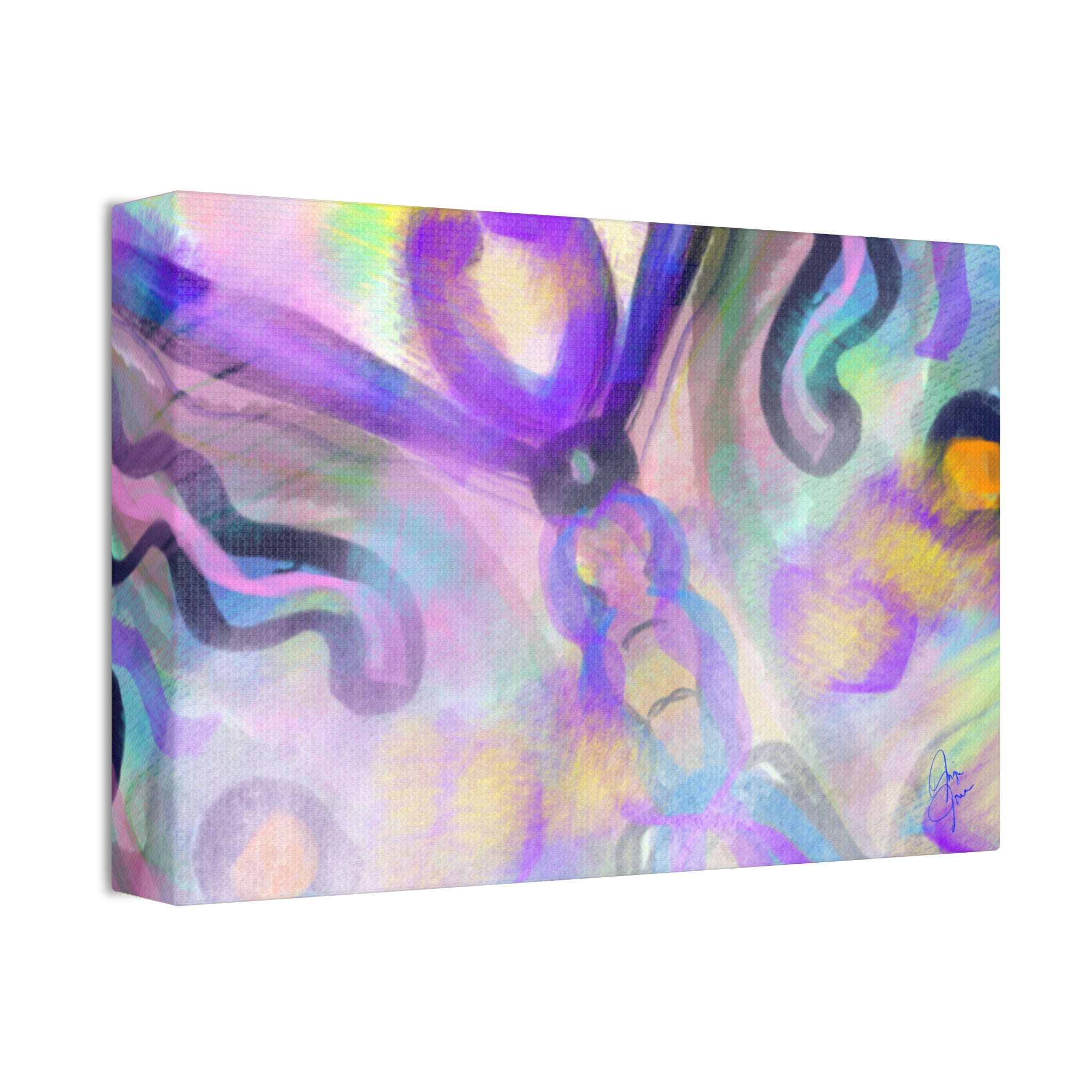 Abstract Pastel Butterfly Canvas — Stretched 1.5" Wall Art