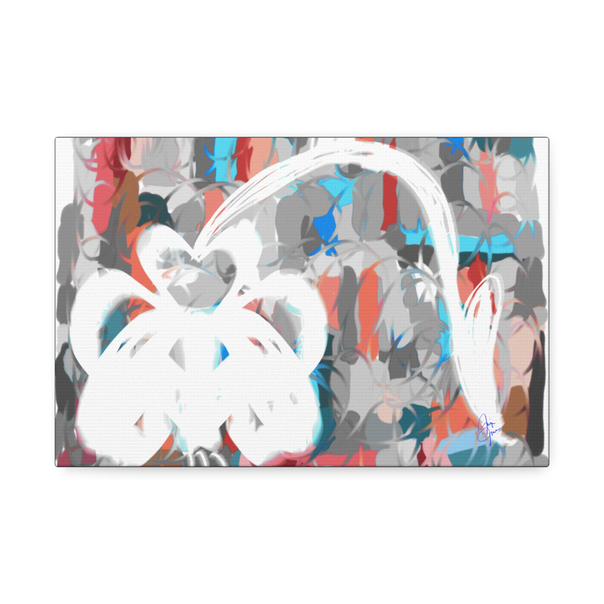 Abstract Coastal Breeze Canvas Print — Modern Stretched Wall Art