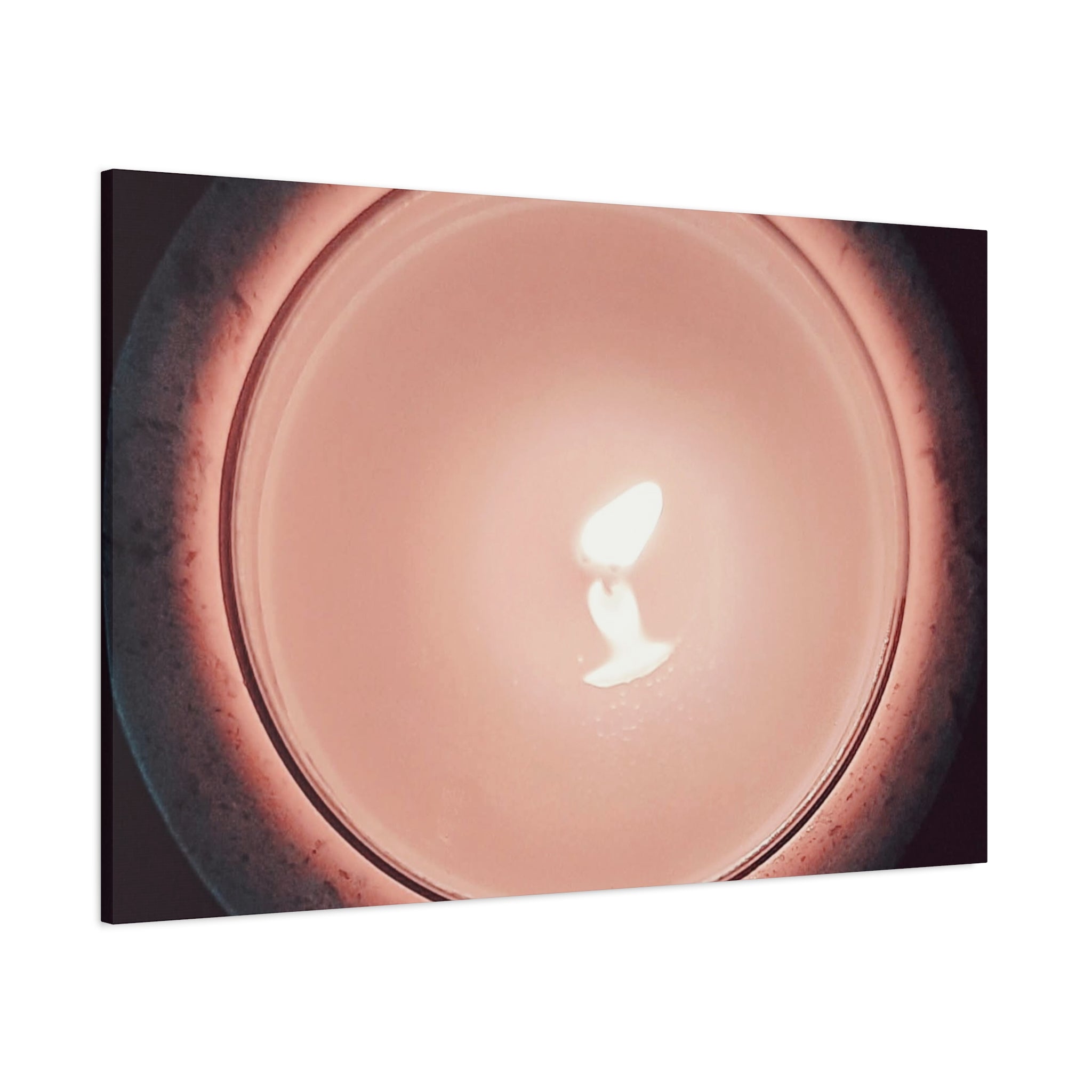 Candle Flame Matte Canvas Wall Art — Warm Glow Minimalist Home Decor