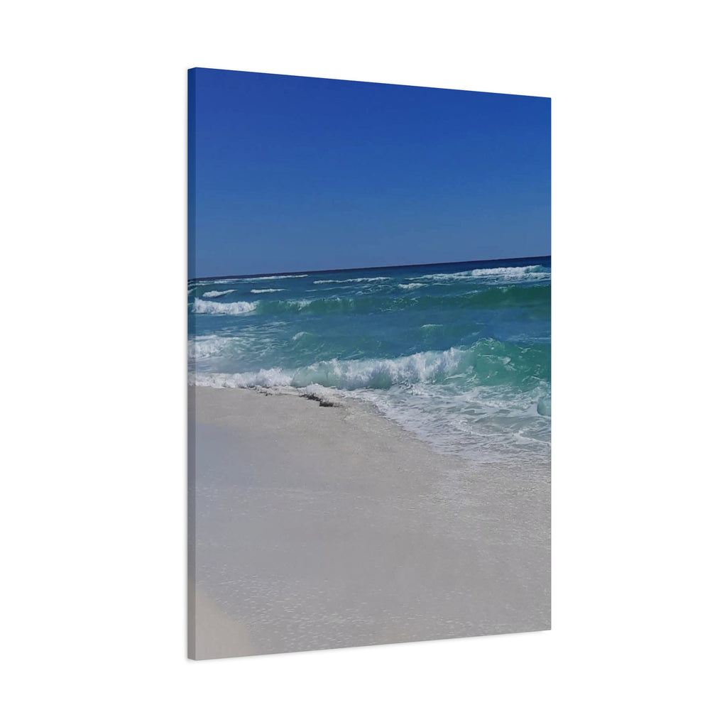 Seaside Waves Matte Canvas Print — Stretched Beach Wall Art