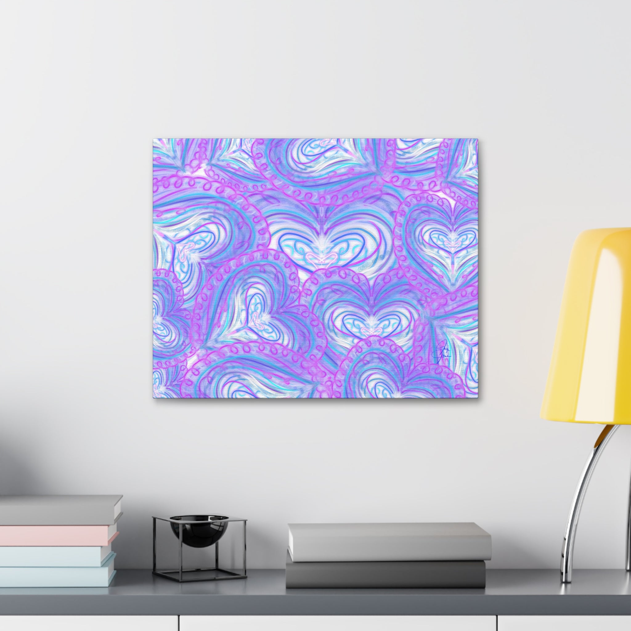 Pastel Heart Swirl Canvas Print — Stretched 1.5"