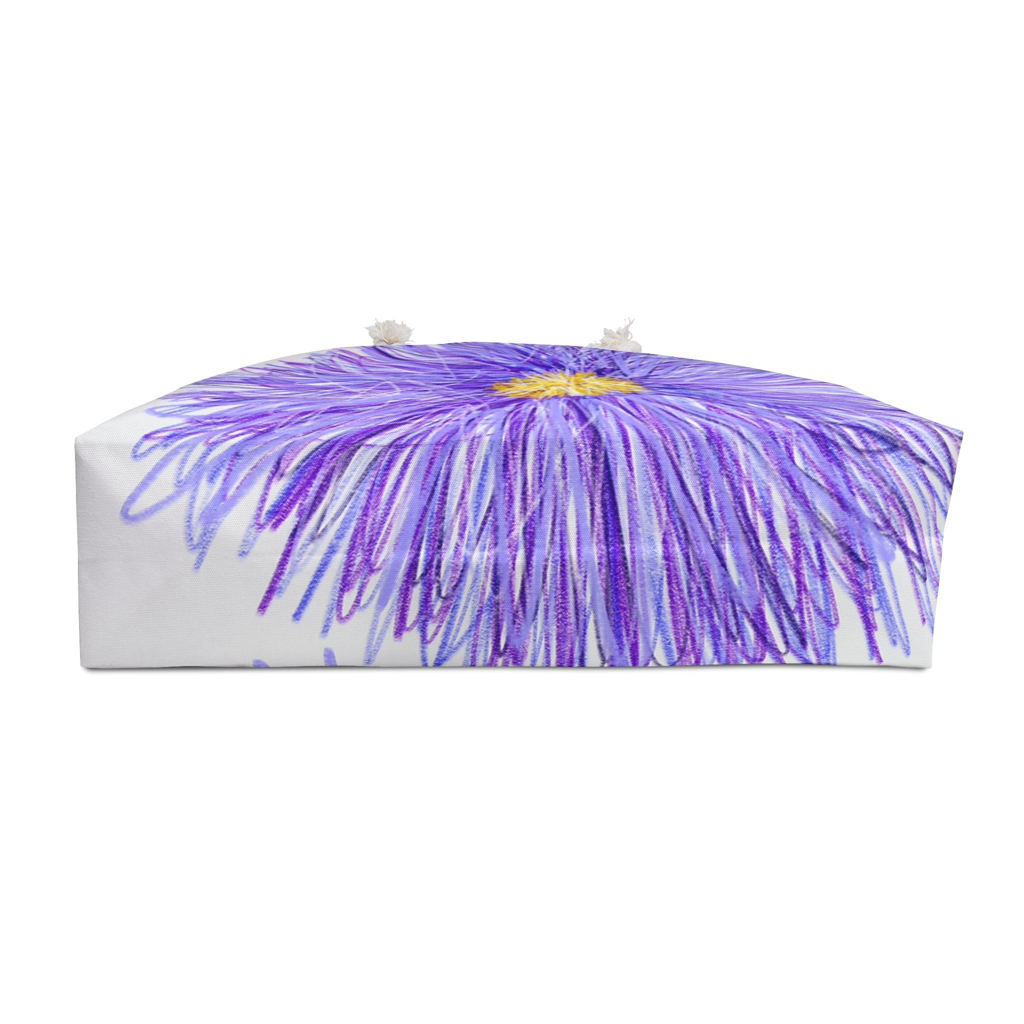 Weekender Bag — Large Purple Aster Floral Tote for Travel & Beach