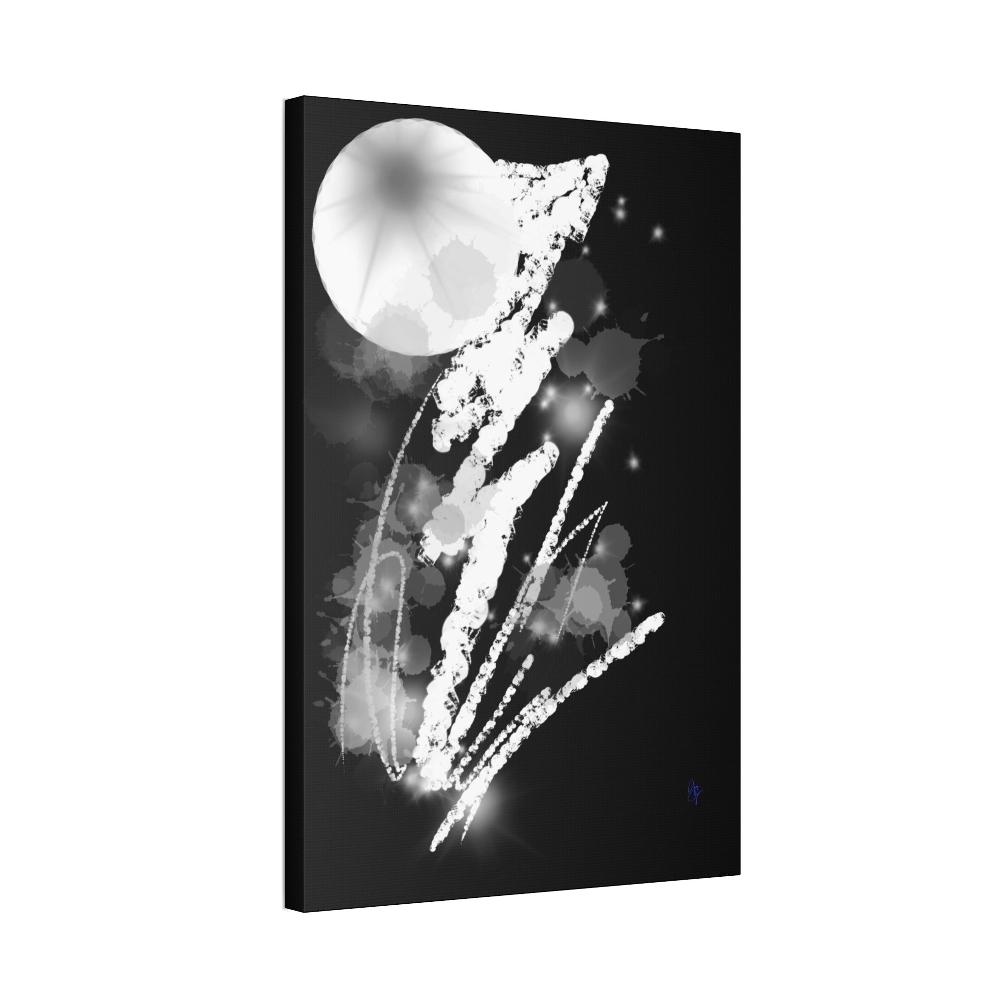 Canvas Stretched Art Print — "When lightning strikes"