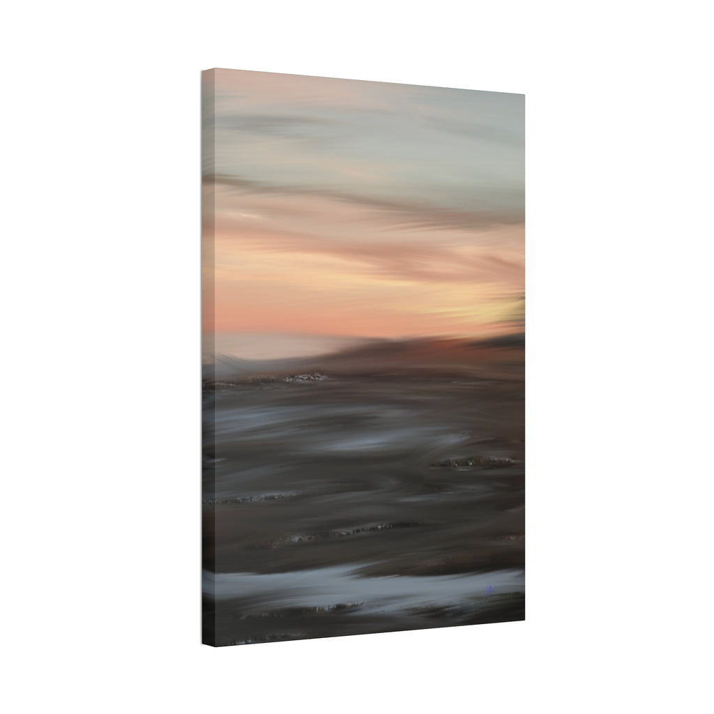 Sunset Blur Seascape Canvas Print — Abstract Coastal Wall Art