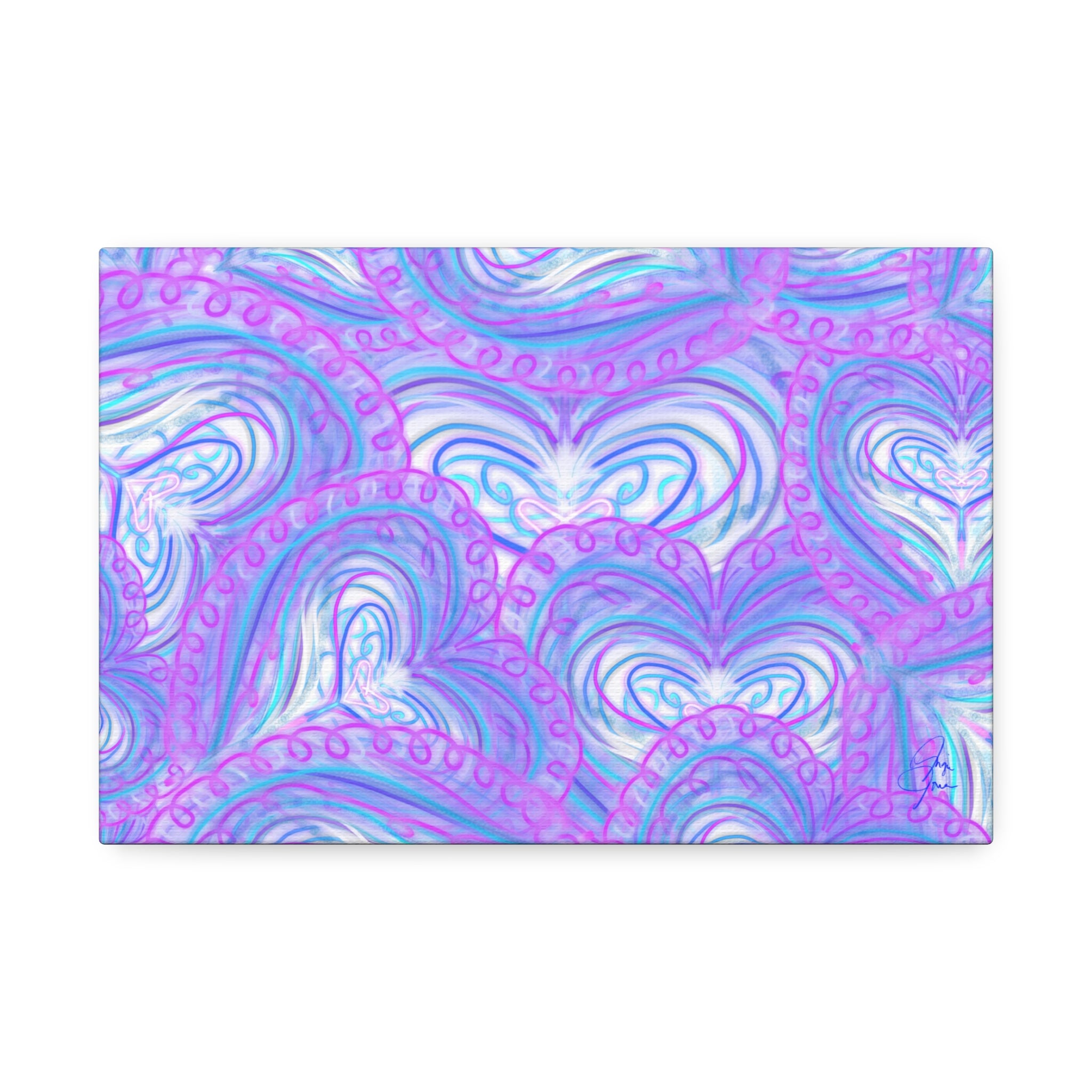 Pastel Heart Swirl Canvas Print — Stretched 1.5"