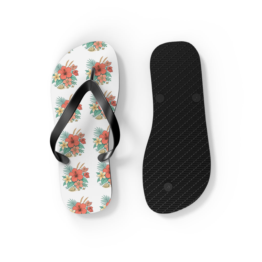 Tropical Hibiscus Flip Flops – Floral Beach Sandals