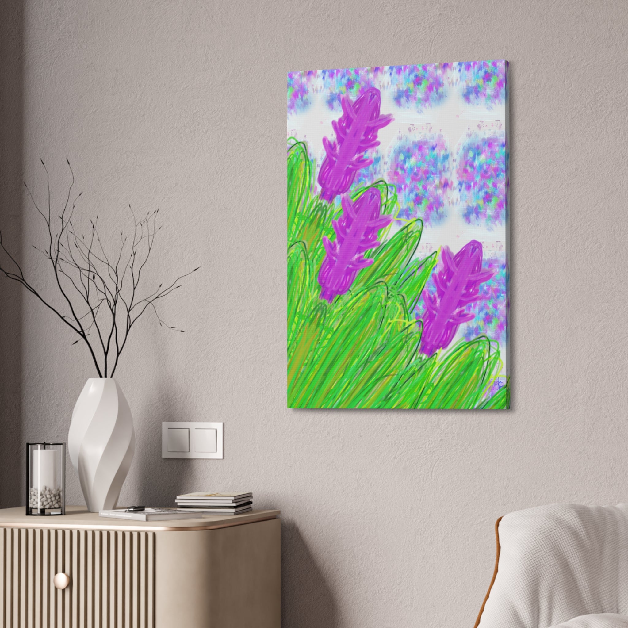 Canvas — Lavender Meadow Stretched Art Print