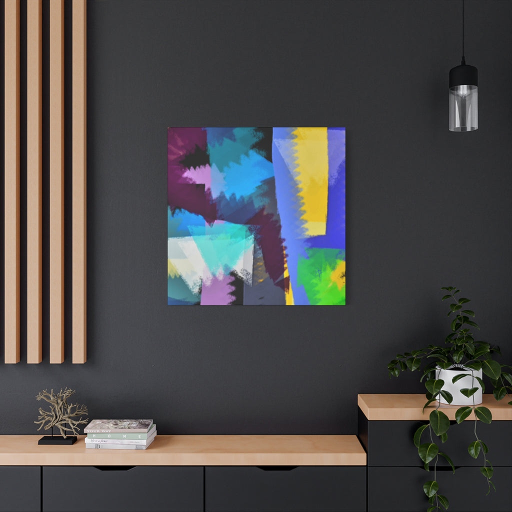 Abstract Color Burst Canvas Print — Vibrant Geometric Wall Art