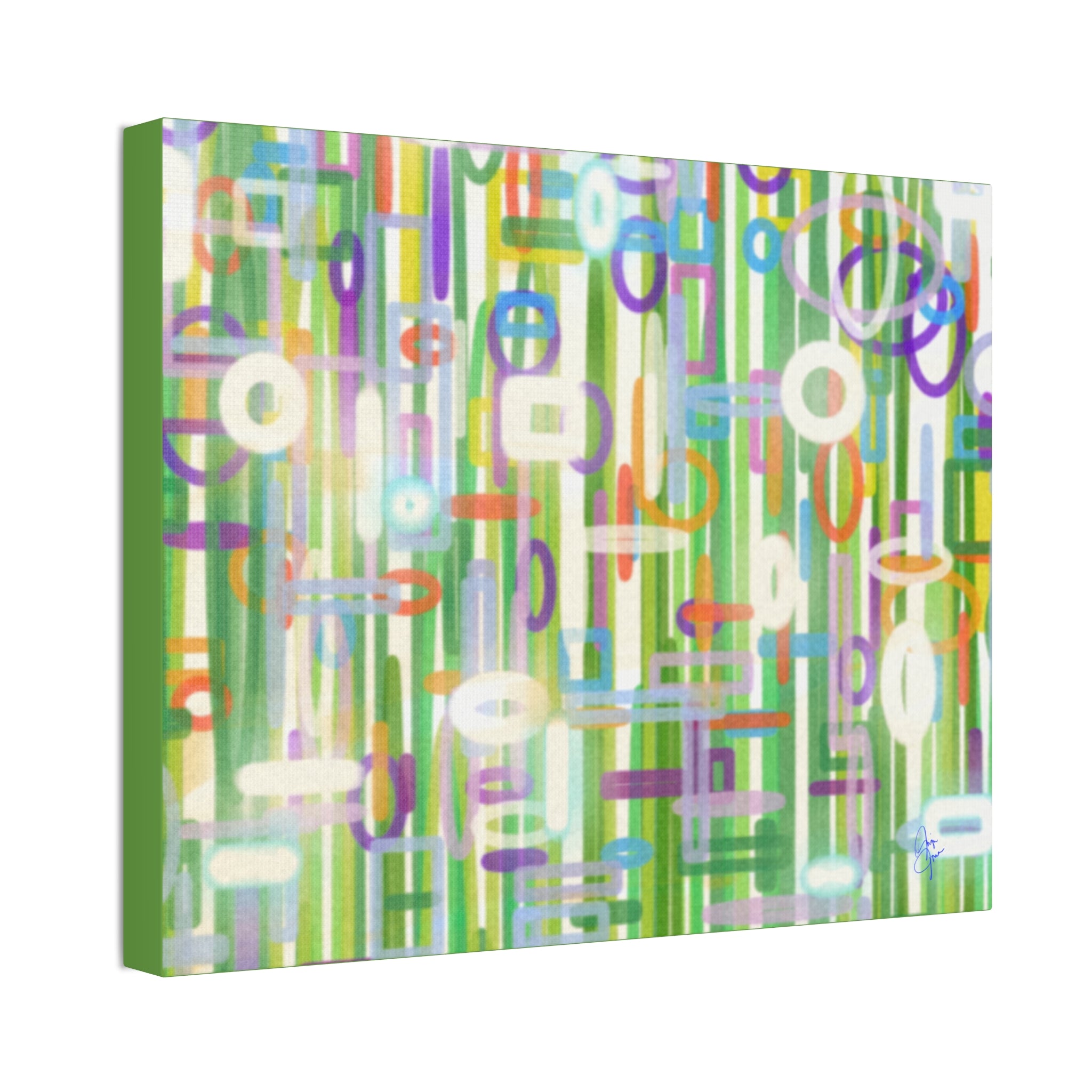 Contemporary Flower Garden Canvas Stretched 1.5"