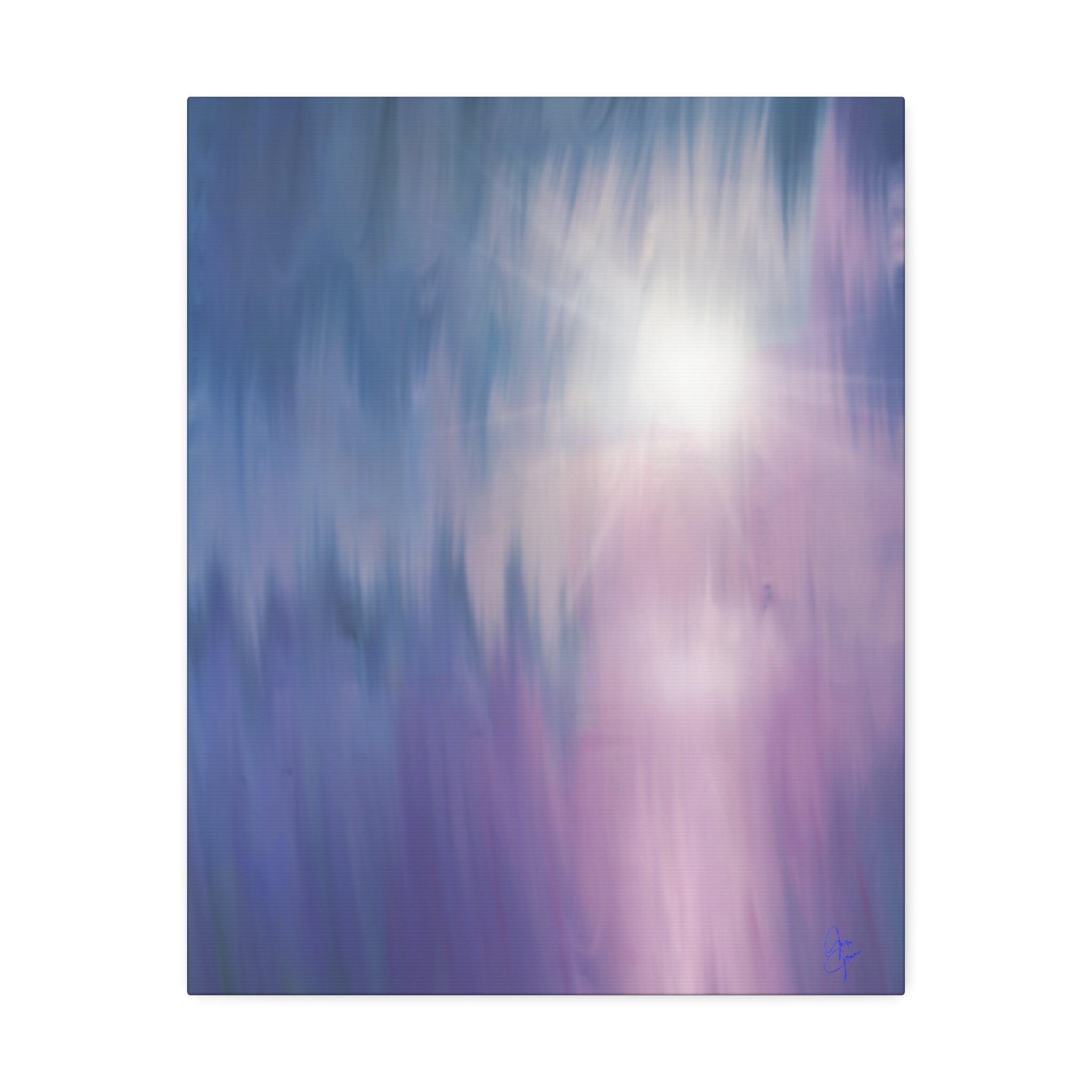 Abstract Dawn Canvas Art – Purple & Blue Gradient Stretched Canvas