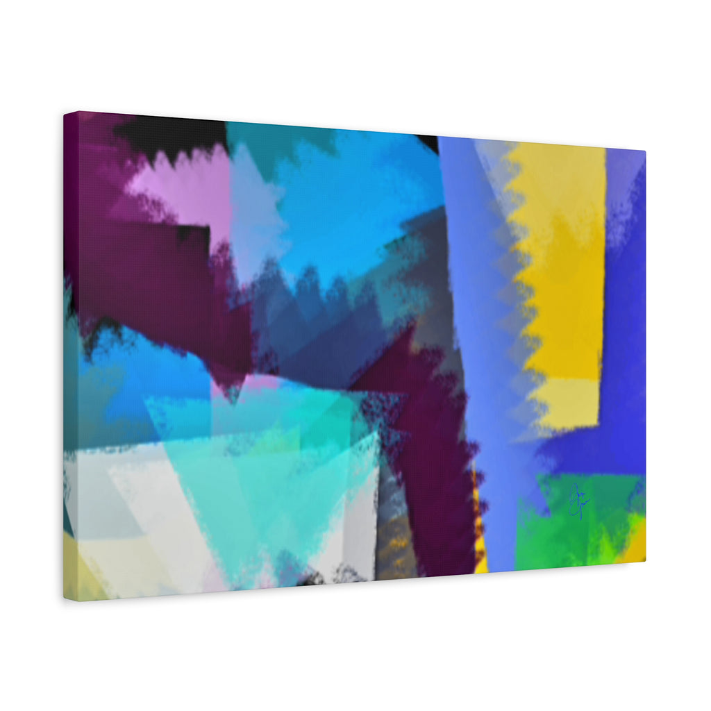 Abstract Color Burst Canvas Print — Vibrant Geometric Wall Art