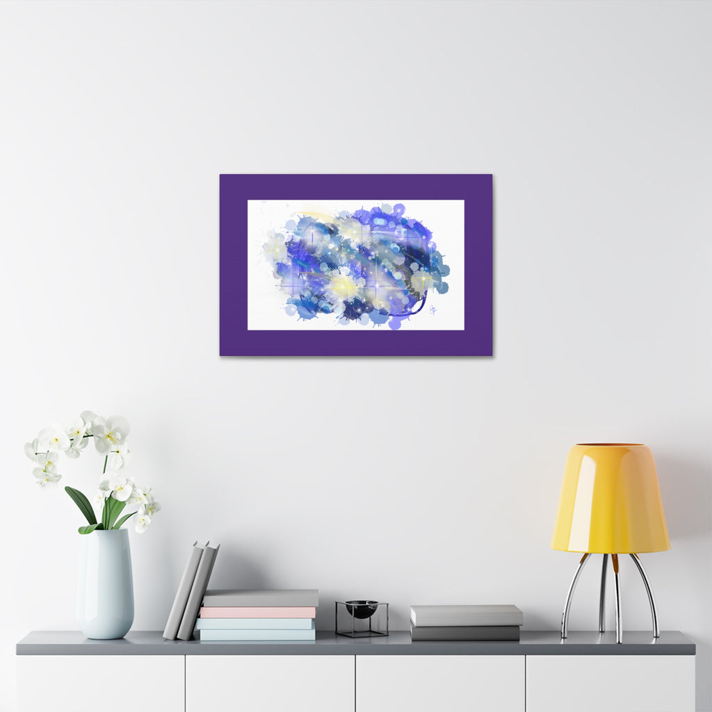 Abstract Blue Galaxy Canvas Print — Stretched 1.5" Wall Art