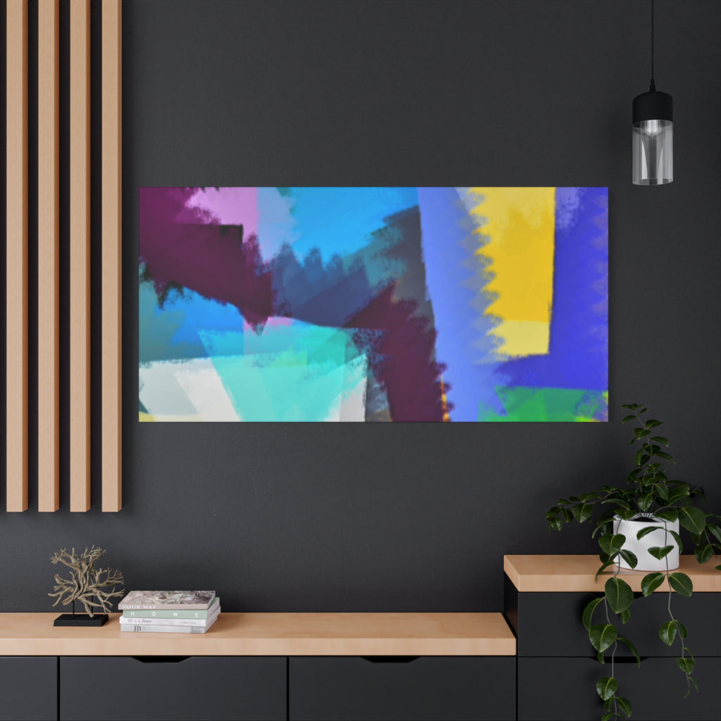 Abstract Color Burst Canvas Print — Vibrant Geometric Wall Art