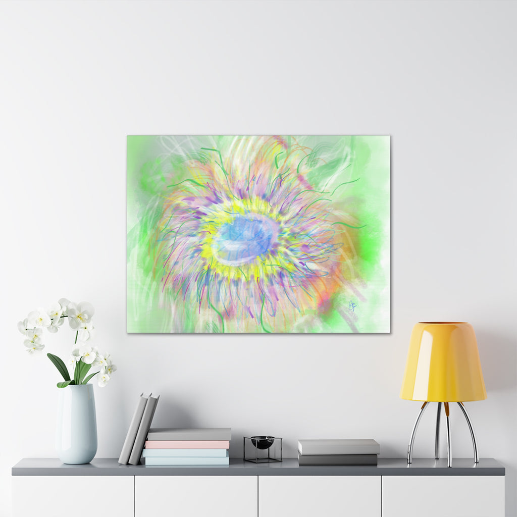 Abstract Pastel Bloom Canvas Print — Floral Wall Art for Living Room & Nursery