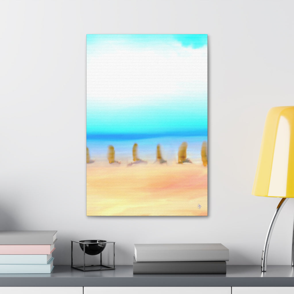 Coastal Sunrise Beach Canvas — Stretched 1.5" Seascape Wall Art