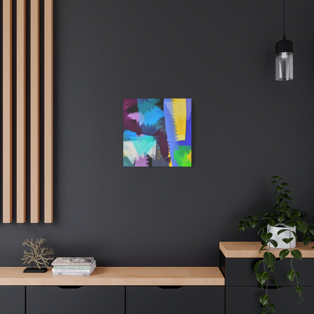 Abstract Color Burst Canvas Print — Vibrant Geometric Wall Art