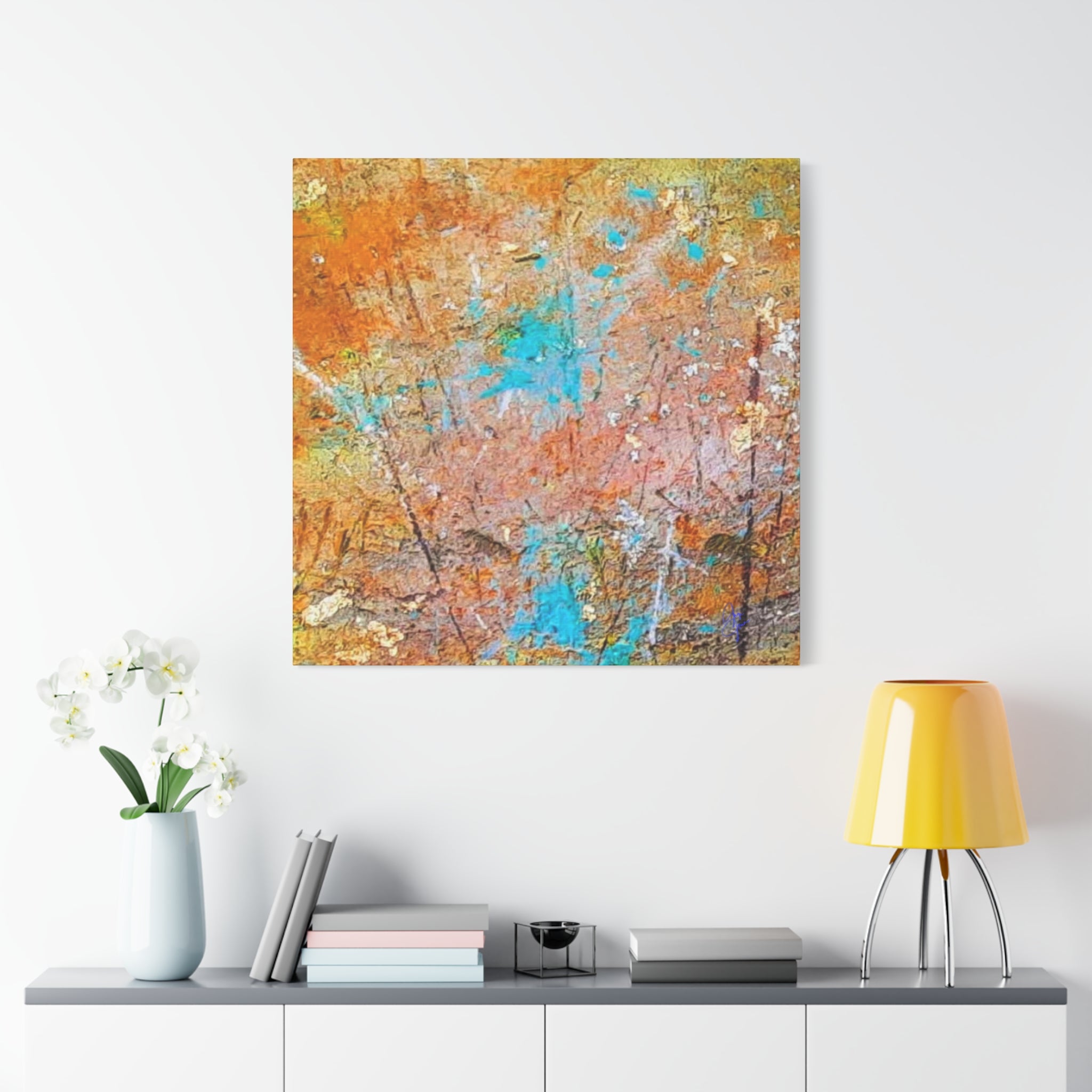 Matte Canvas Wall Art — 'Walk in the Woods' Abstract by Angie Jones (Stretched 1.25")