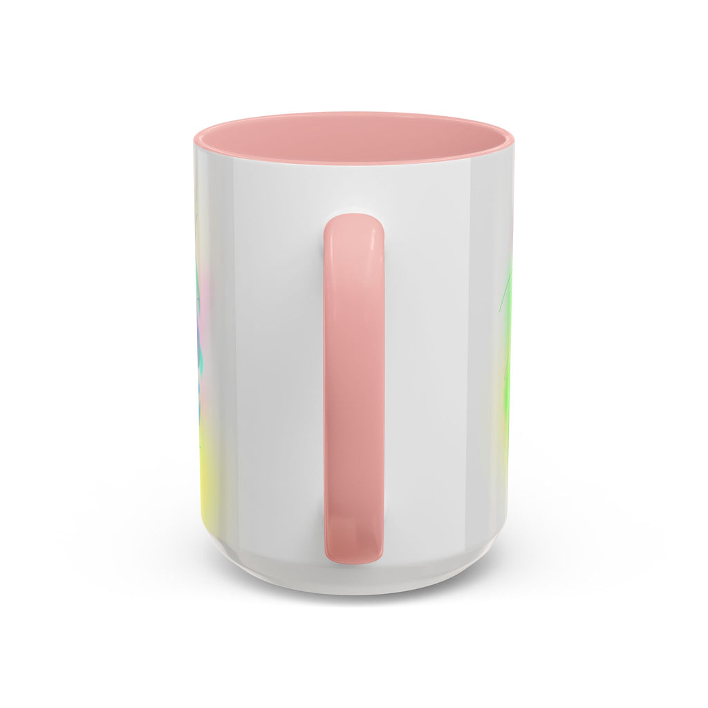 Abstract Sunrise Accent Coffee Mug — Colorful Swirl Art Coffee Cup (11/15oz)