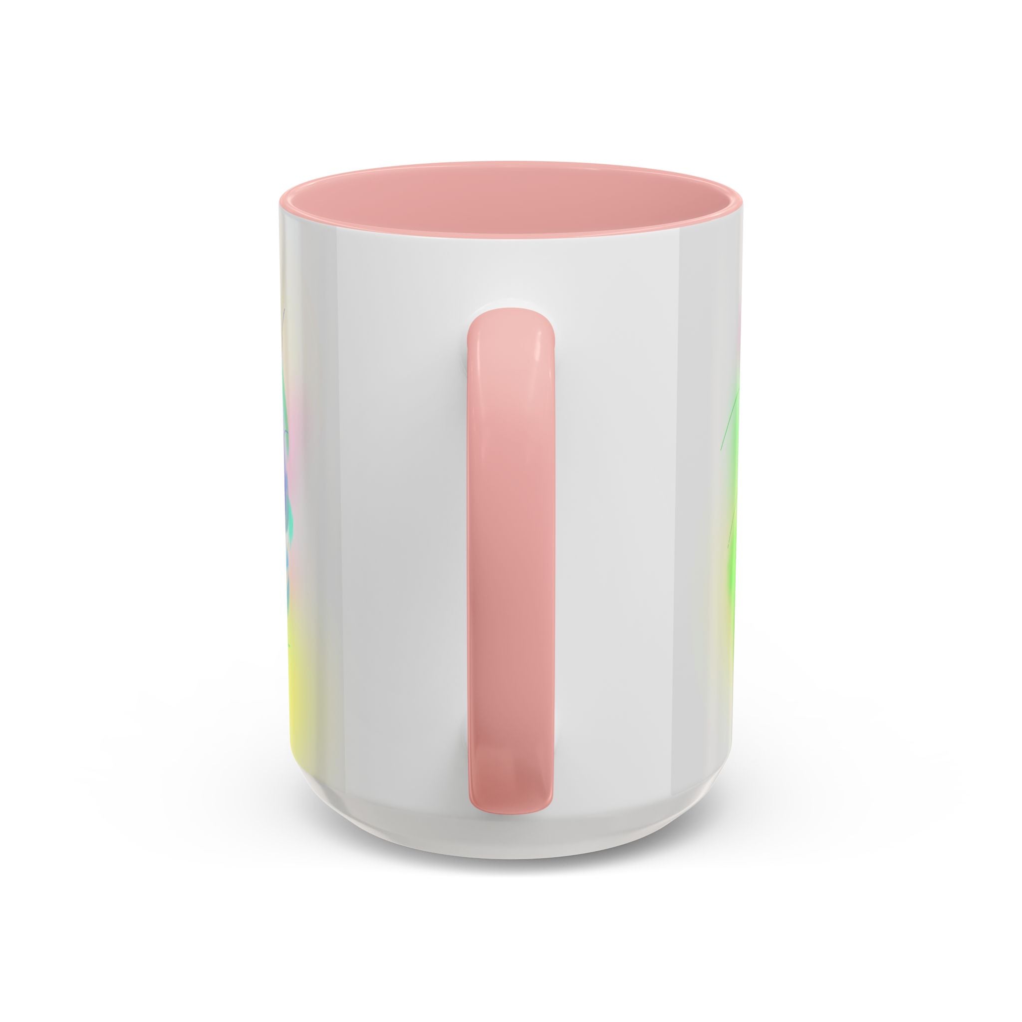 Abstract Sunrise Accent Coffee Mug — Colorful Swirl Art Coffee Cup (11/15oz)