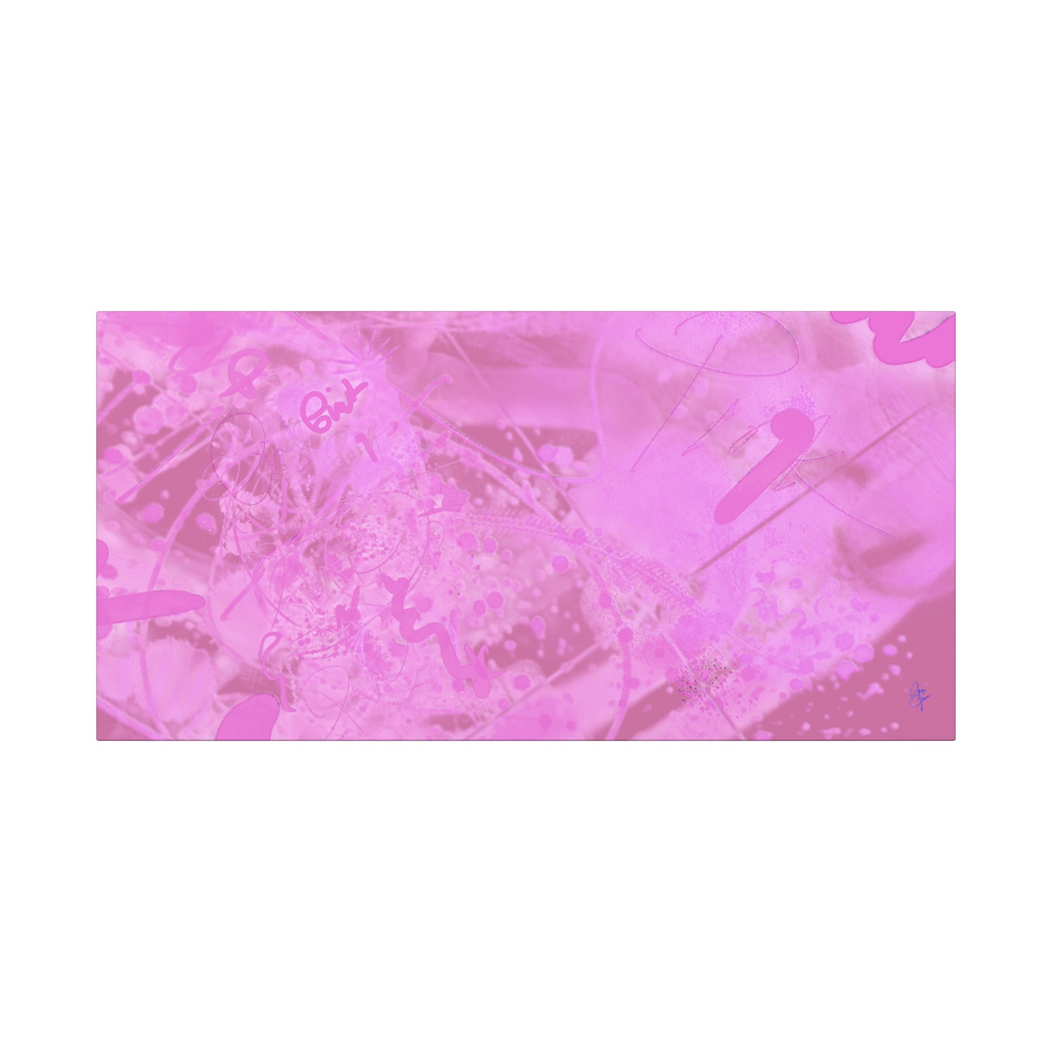 Pink Abstract Graffiti Matte Canvas