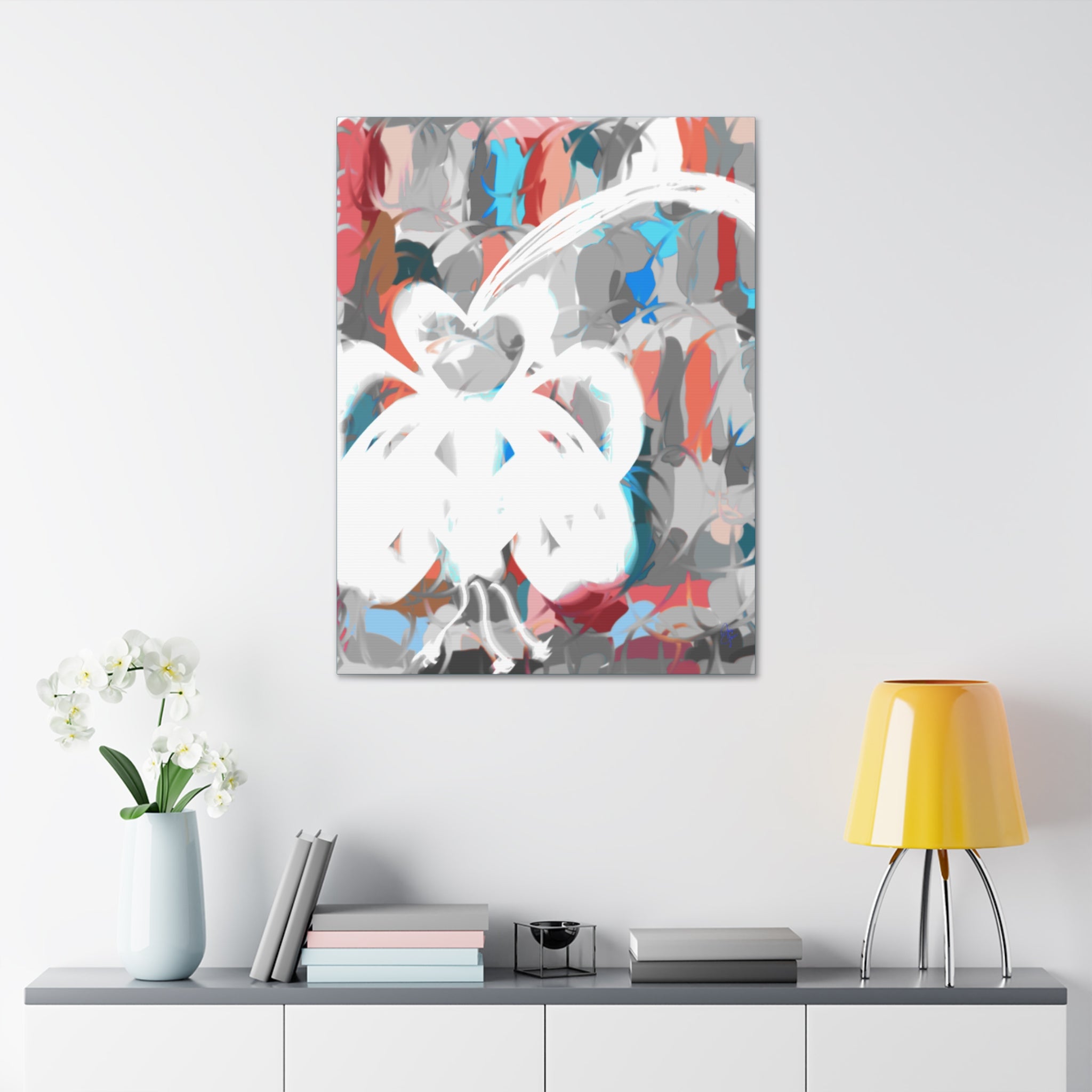 Abstract Coastal Breeze Canvas Print — Modern Stretched Wall Art