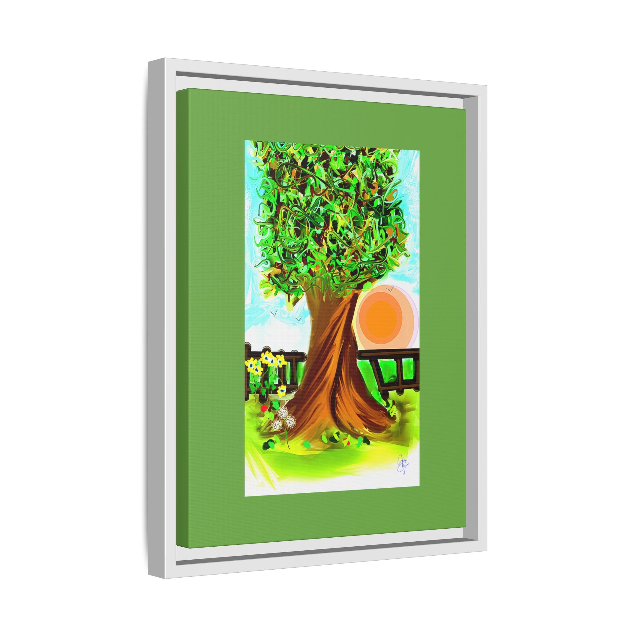 Kid's Favorite Tree Matte Canvas Print — Framed Multi-Color Wall Art