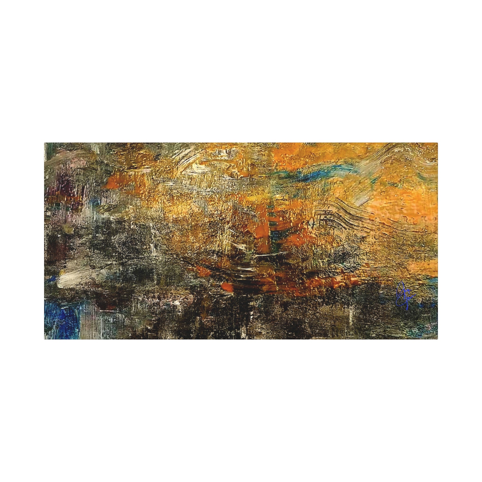 Abstract Autumn Texture Matte Canvas Print — Stretched Wall Art