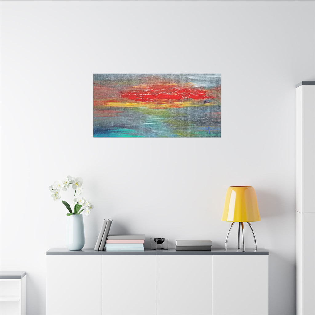 Abstract Sunset Matte Canvas Wall Art