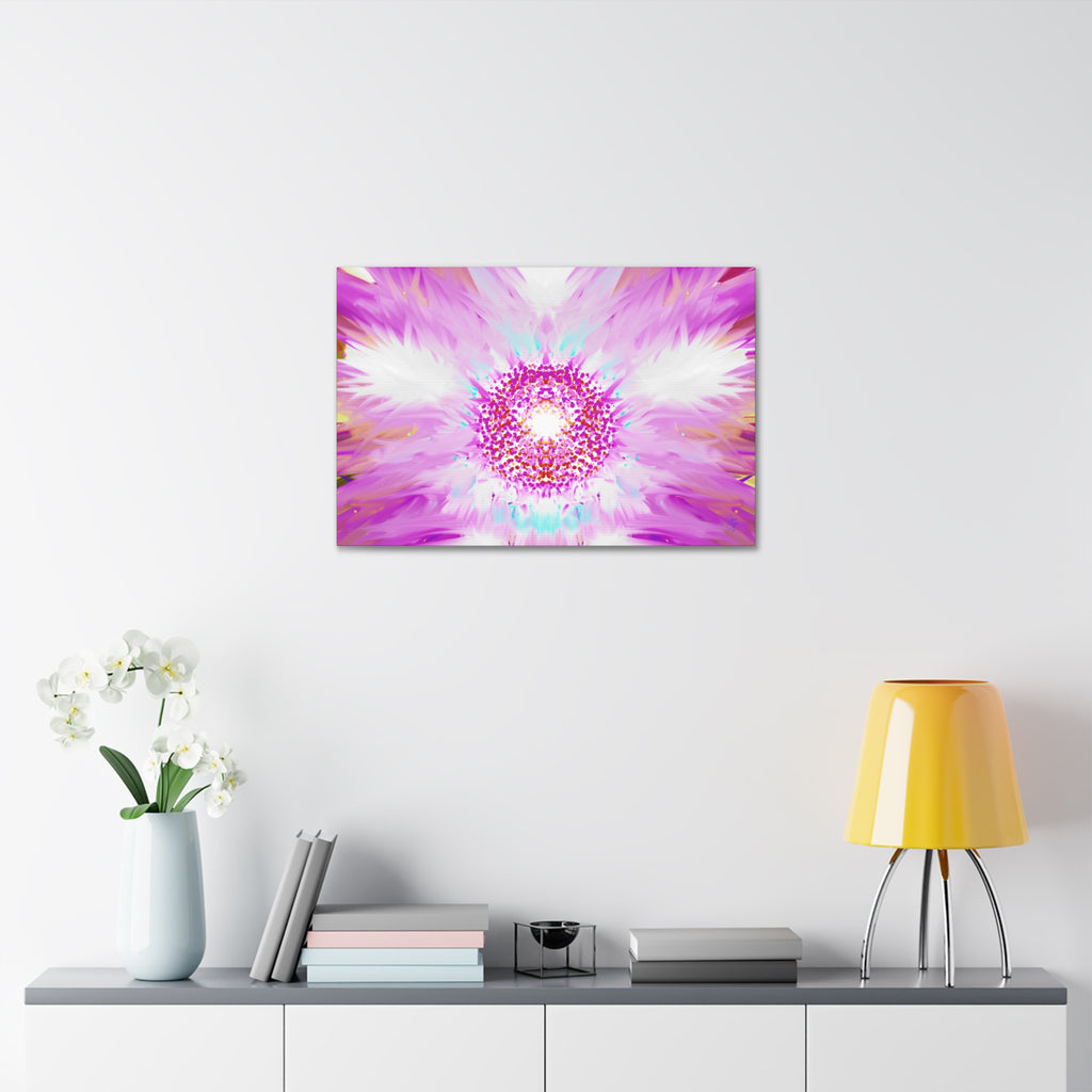 Pink Floral Mandala Canvas Print — Stretched Wall Art