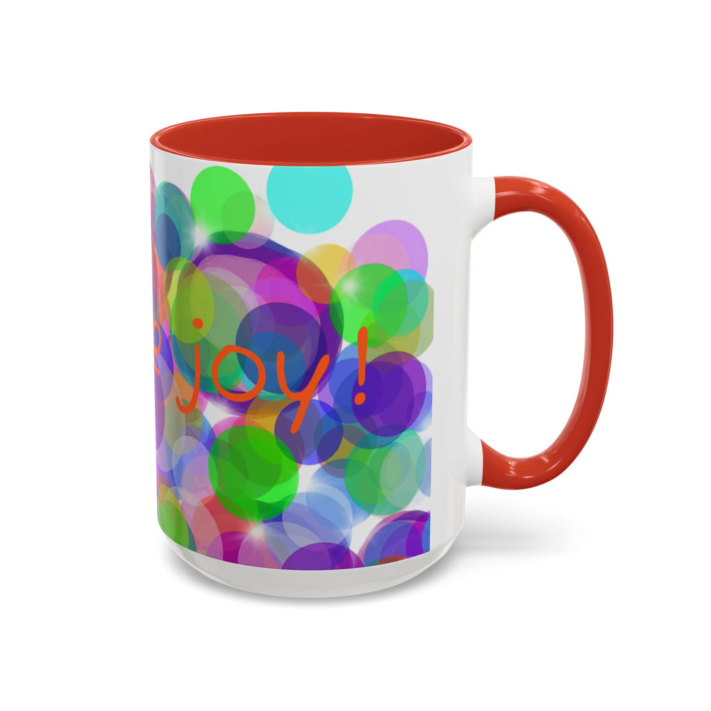 Colorful Bokeh "Choose Joy!" Accent Coffee Mug (11/15oz)