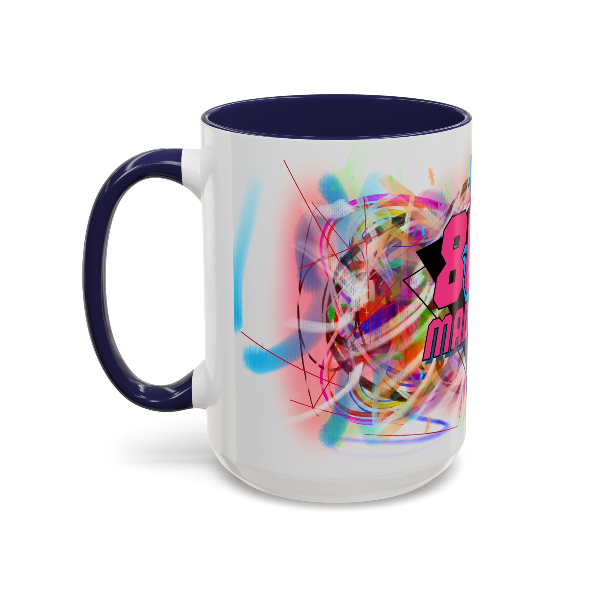 80's Made Me Retro Accent Coffee Mug — 11/15oz 80s Neon Vintage Gift