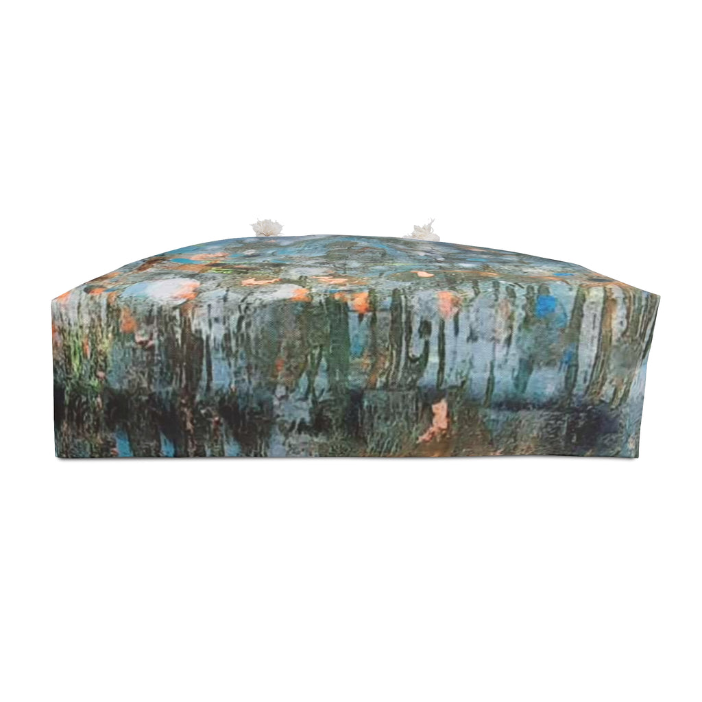 Abstract Blue-Green Weekender Bag — Artistic Travel Tote