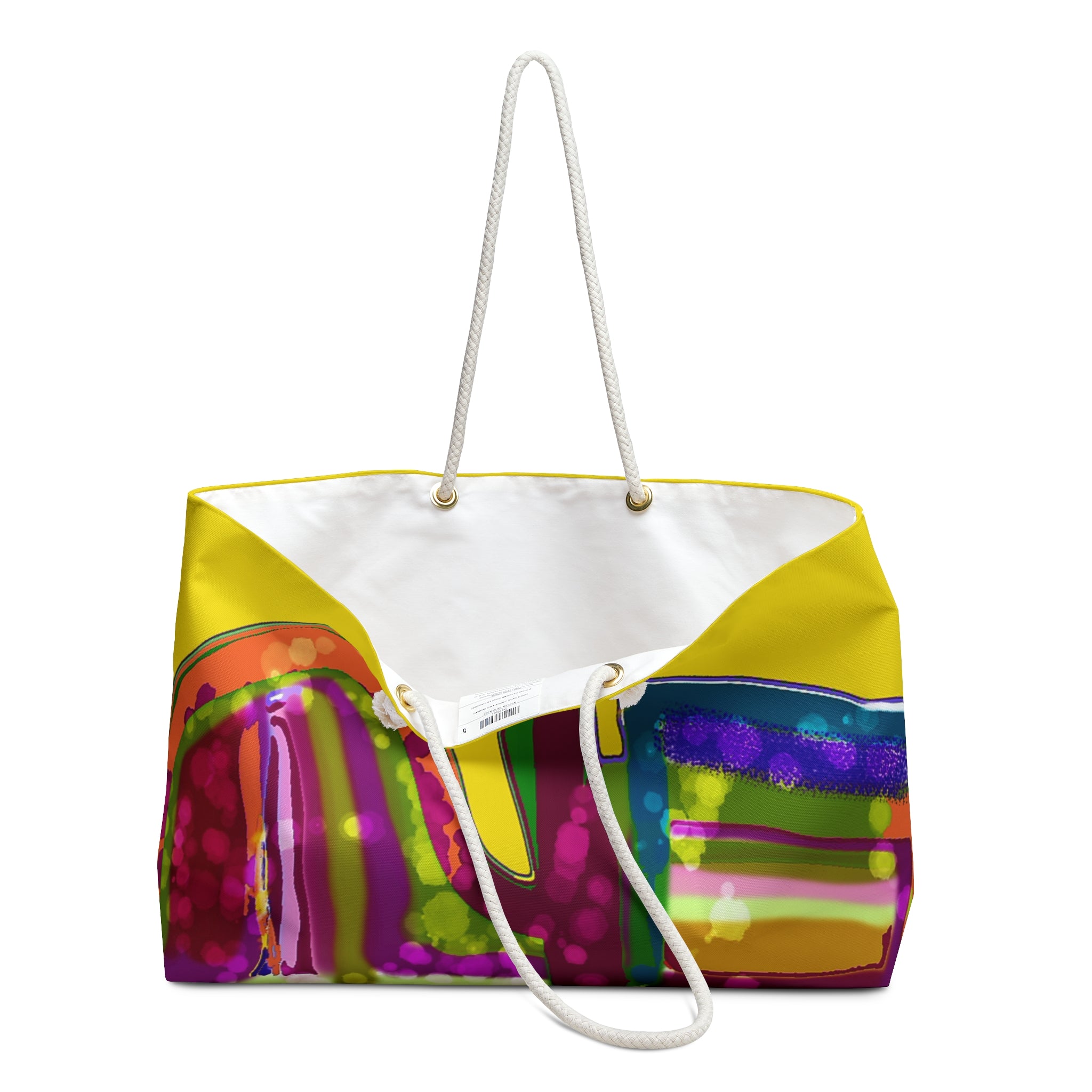 Vibrant Neon Graffiti Weekender Bag