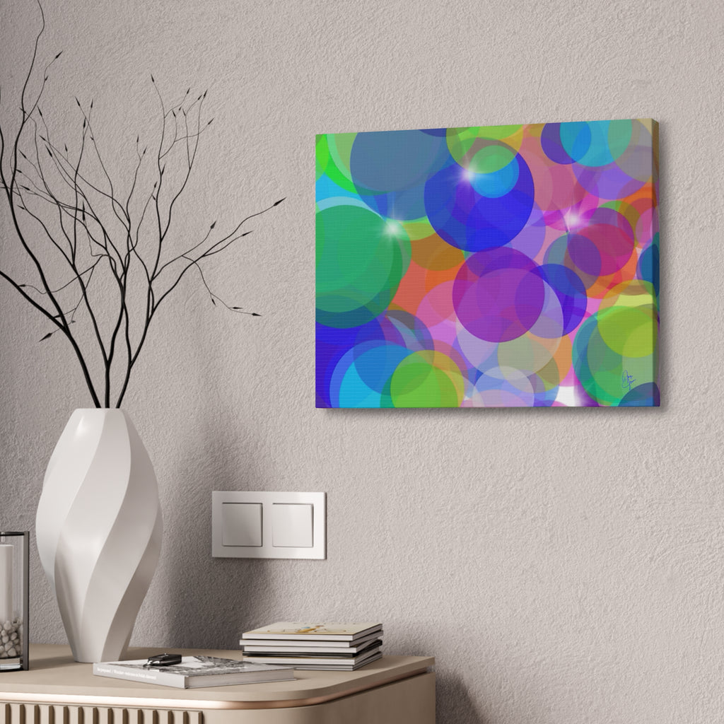 Abstract Colorful Bokeh Canvas Print — Vibrant Stretched Wall Art