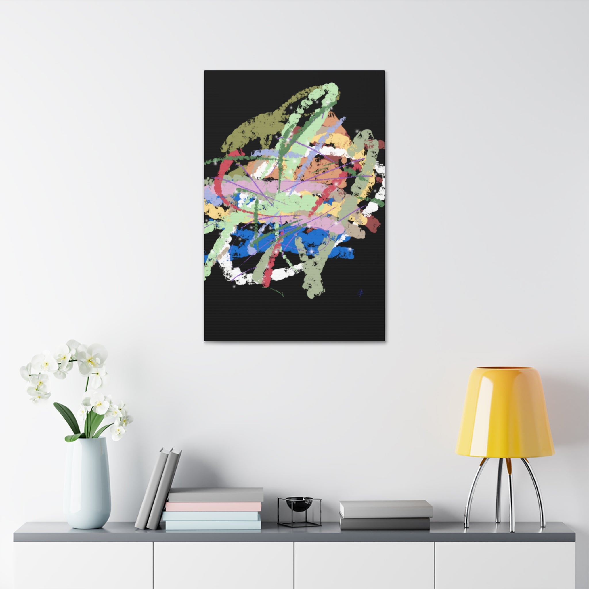 Abstract Color Splash Canvas Print — Vibrant Modern Wall Art (Stretched 1.5")