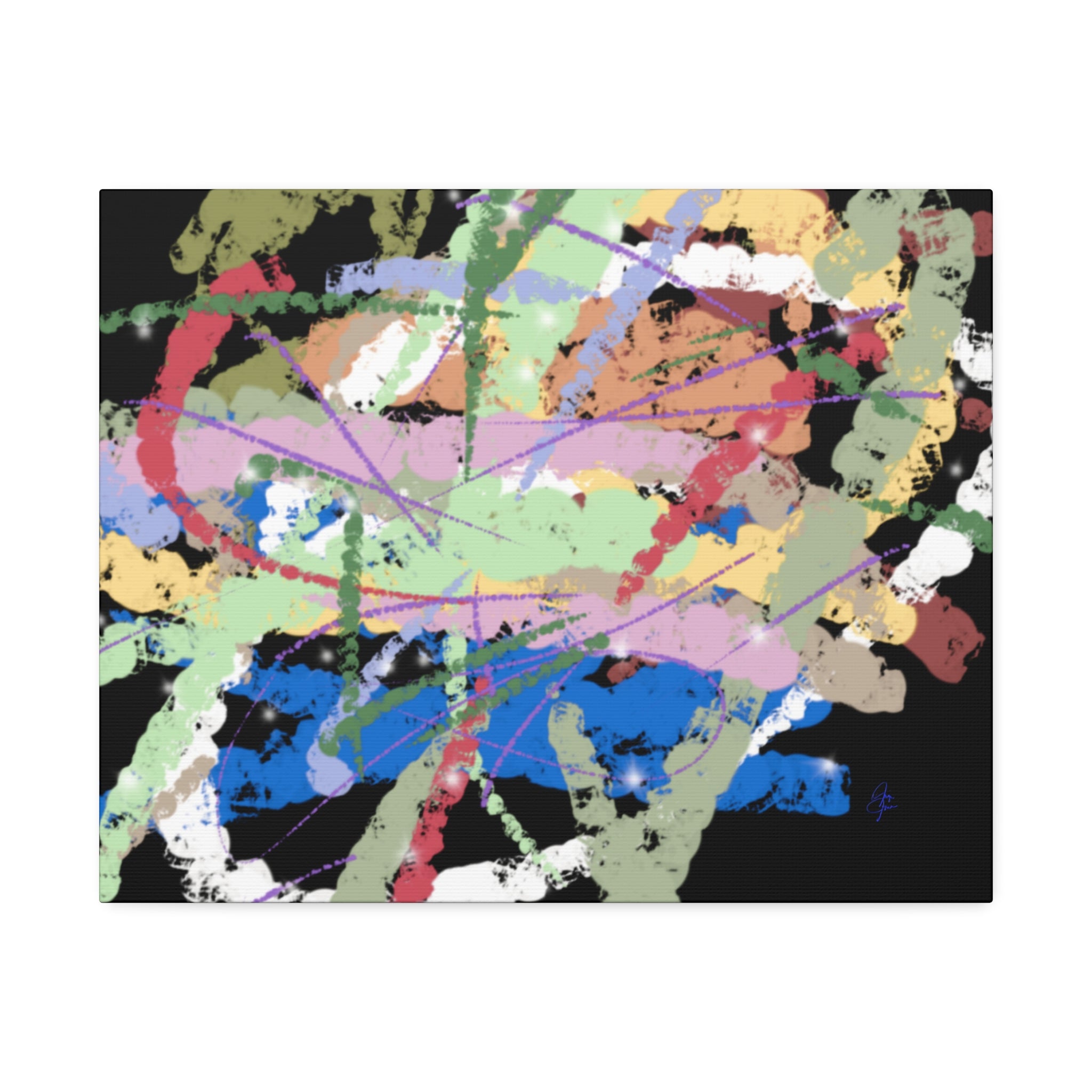 Abstract Color Splash Canvas Print — Vibrant Modern Wall Art (Stretched 1.5")
