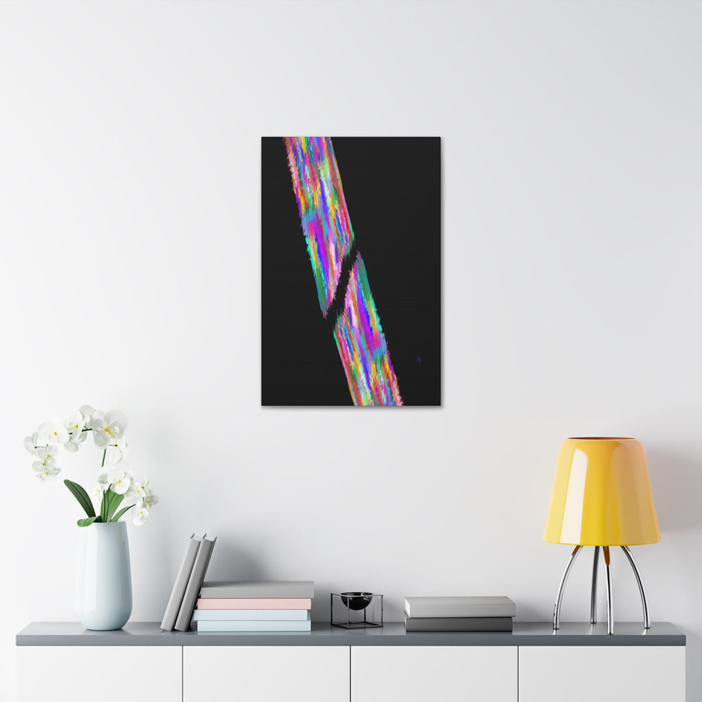 Abstract Rainbow Streak Canvas