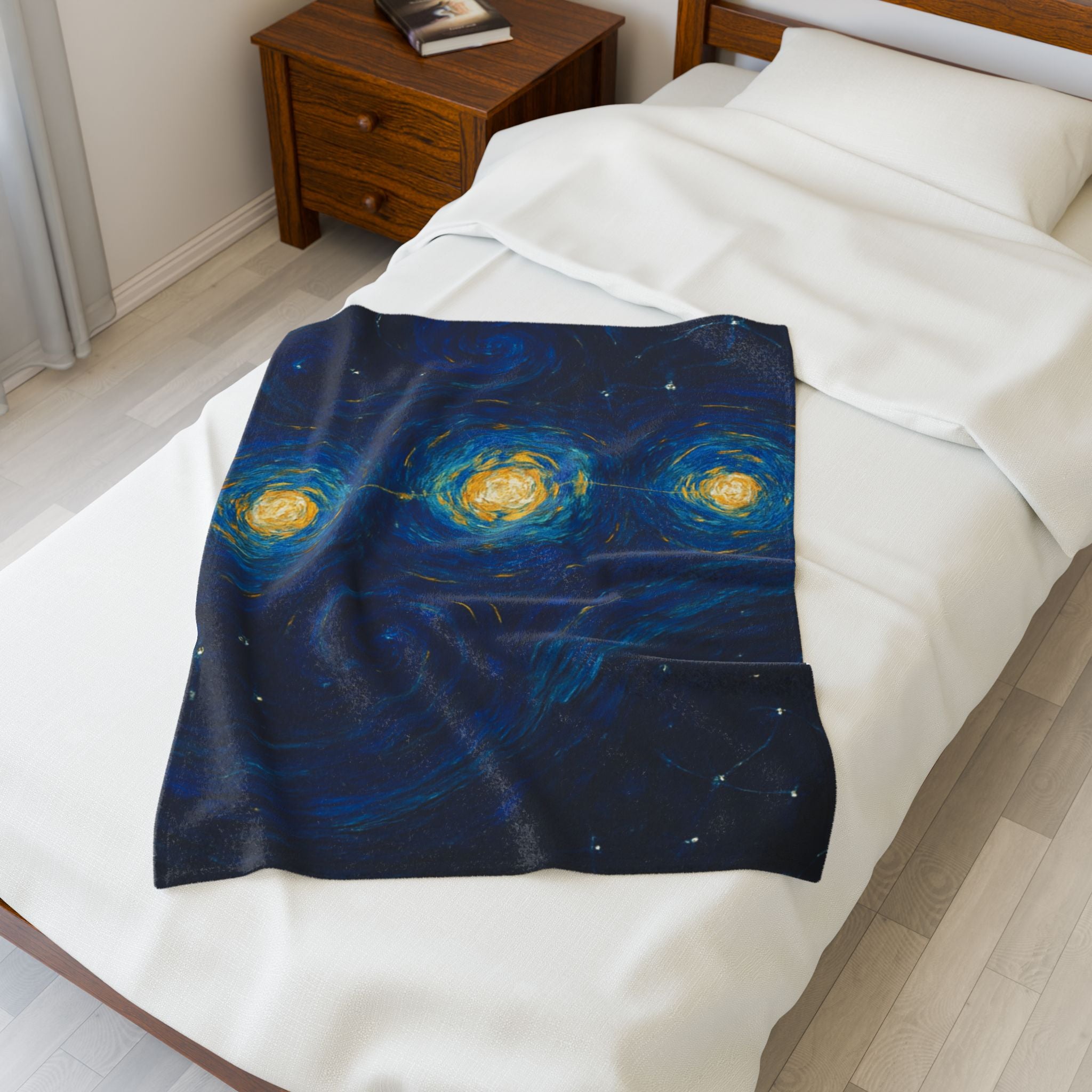 Starry Night Constellation Velveteen Plush Blanket