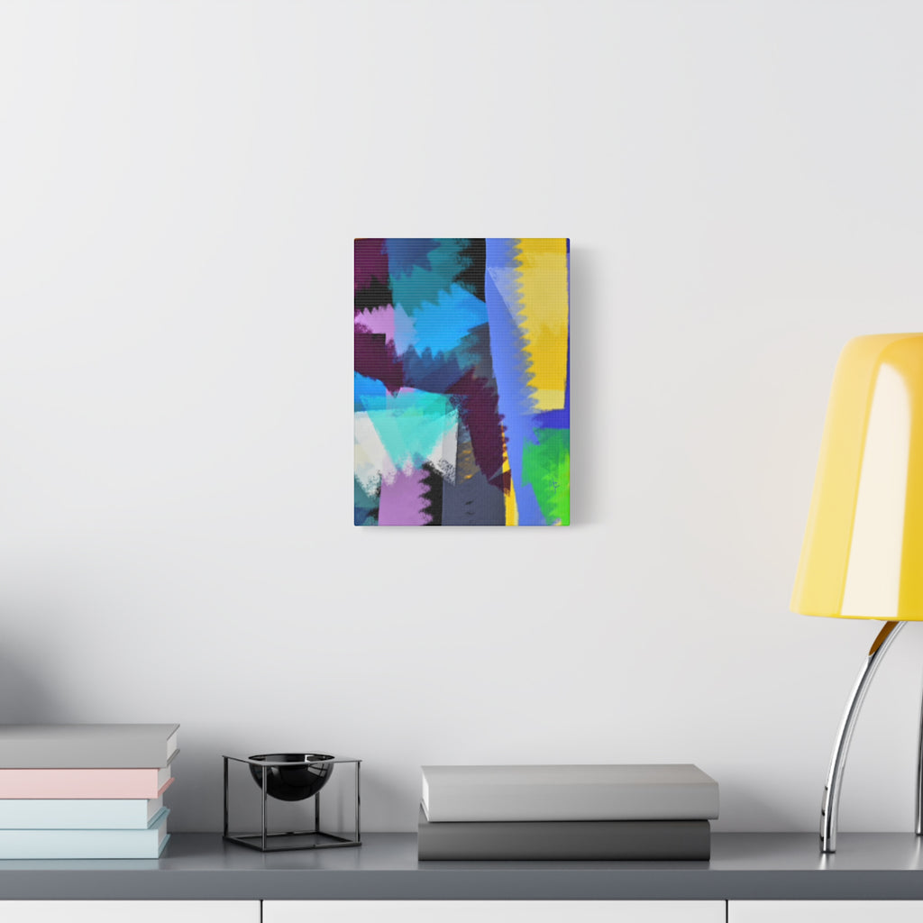 Abstract Color Burst Canvas Print — Vibrant Geometric Wall Art