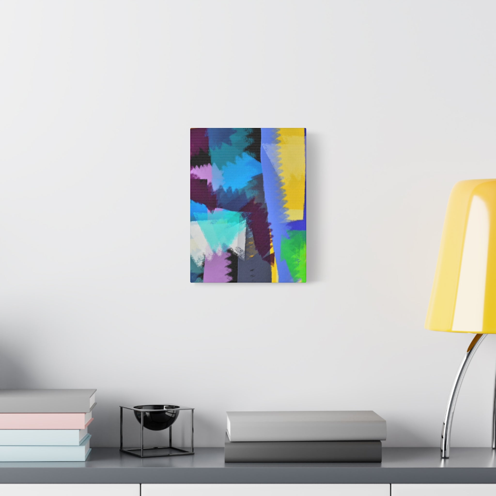 Abstract Color Burst Canvas Print — Vibrant Geometric Wall Art