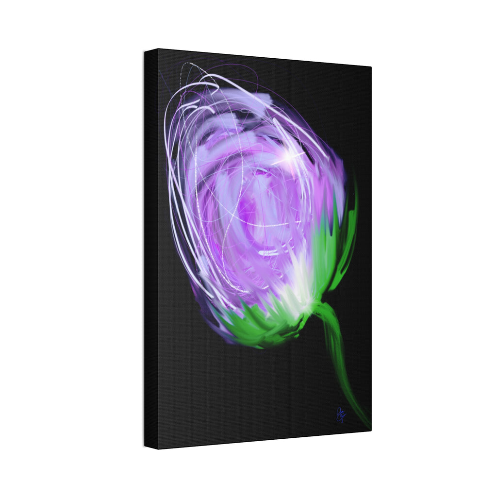 Abstract Purple Bloom Canvas Print — Stretched 1.5" Wall Art