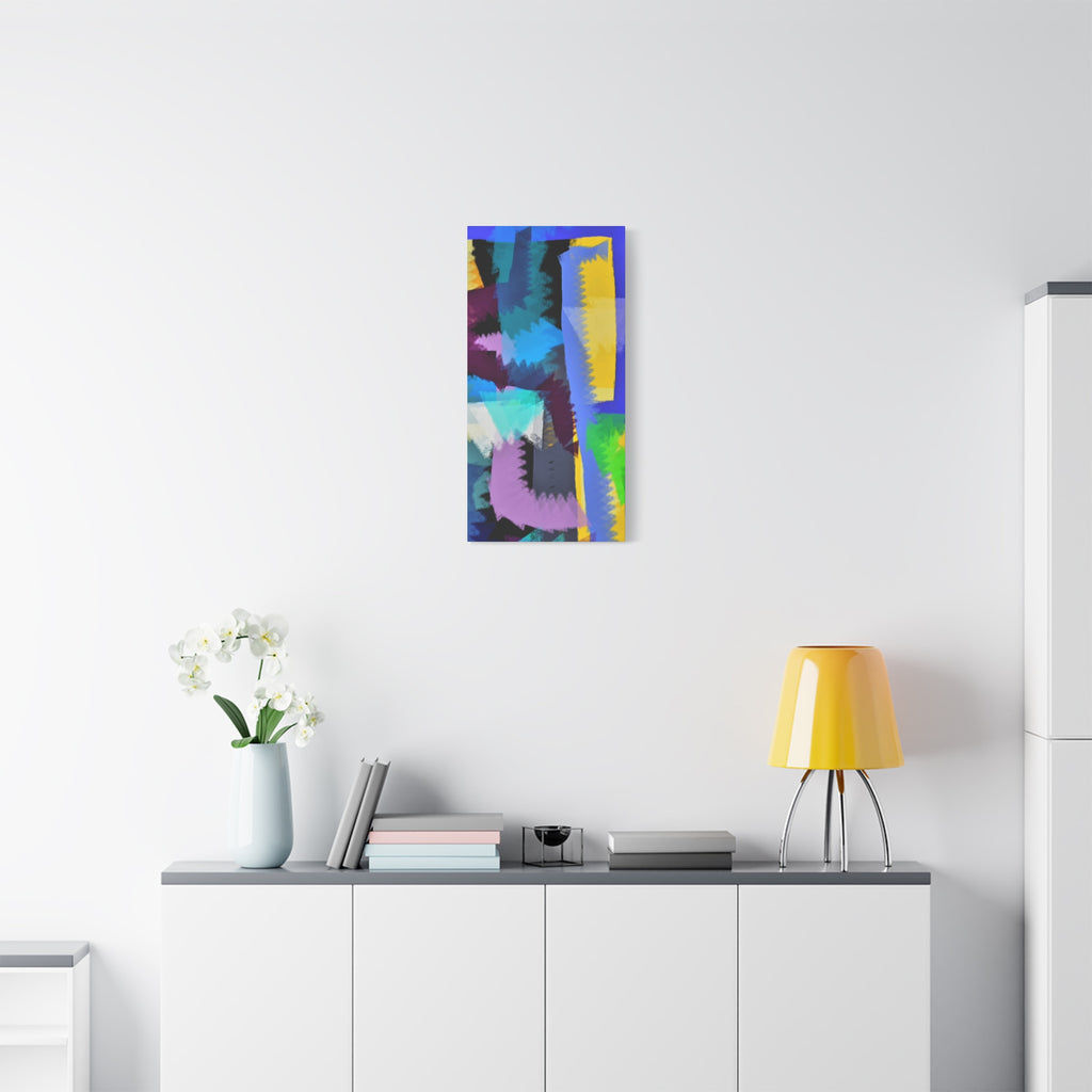 Abstract Color Burst Canvas Print — Vibrant Geometric Wall Art