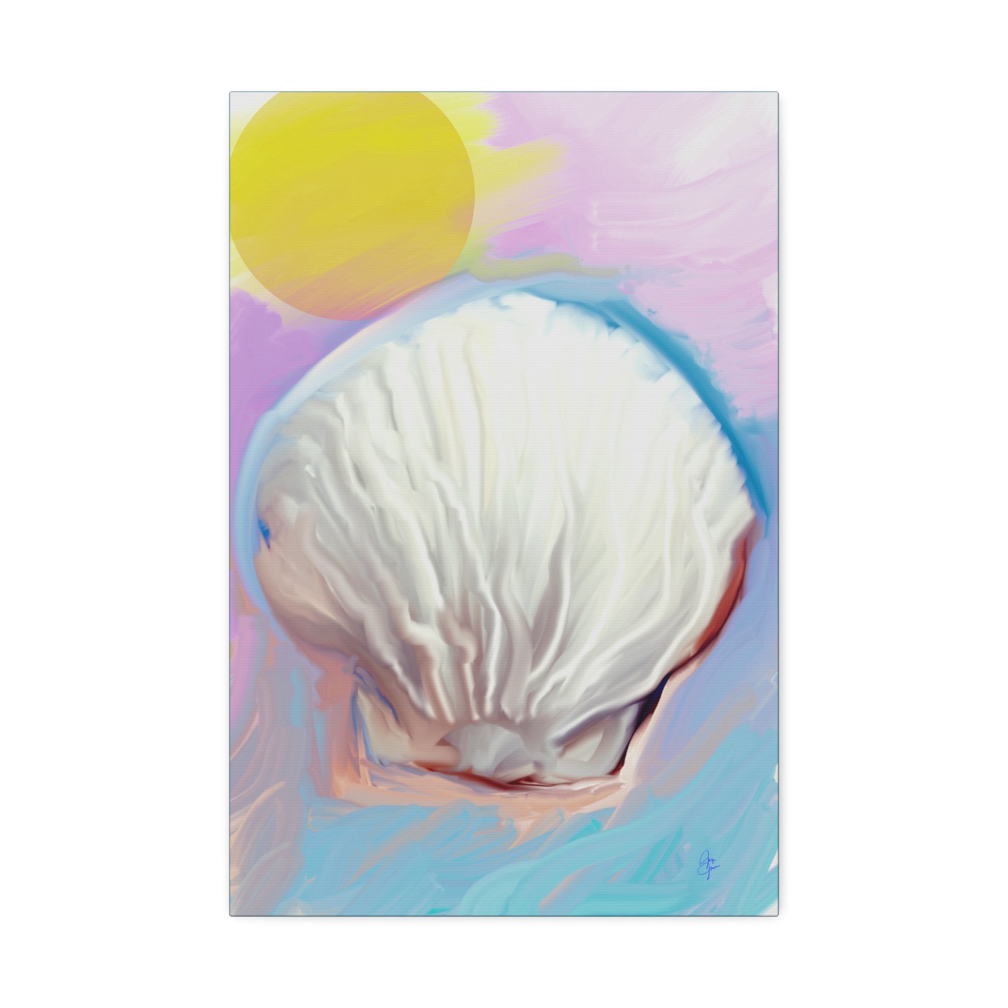 Seashell Dream Canvas Stretch — Pastel Beach Wall Art (1.5" Stretched)