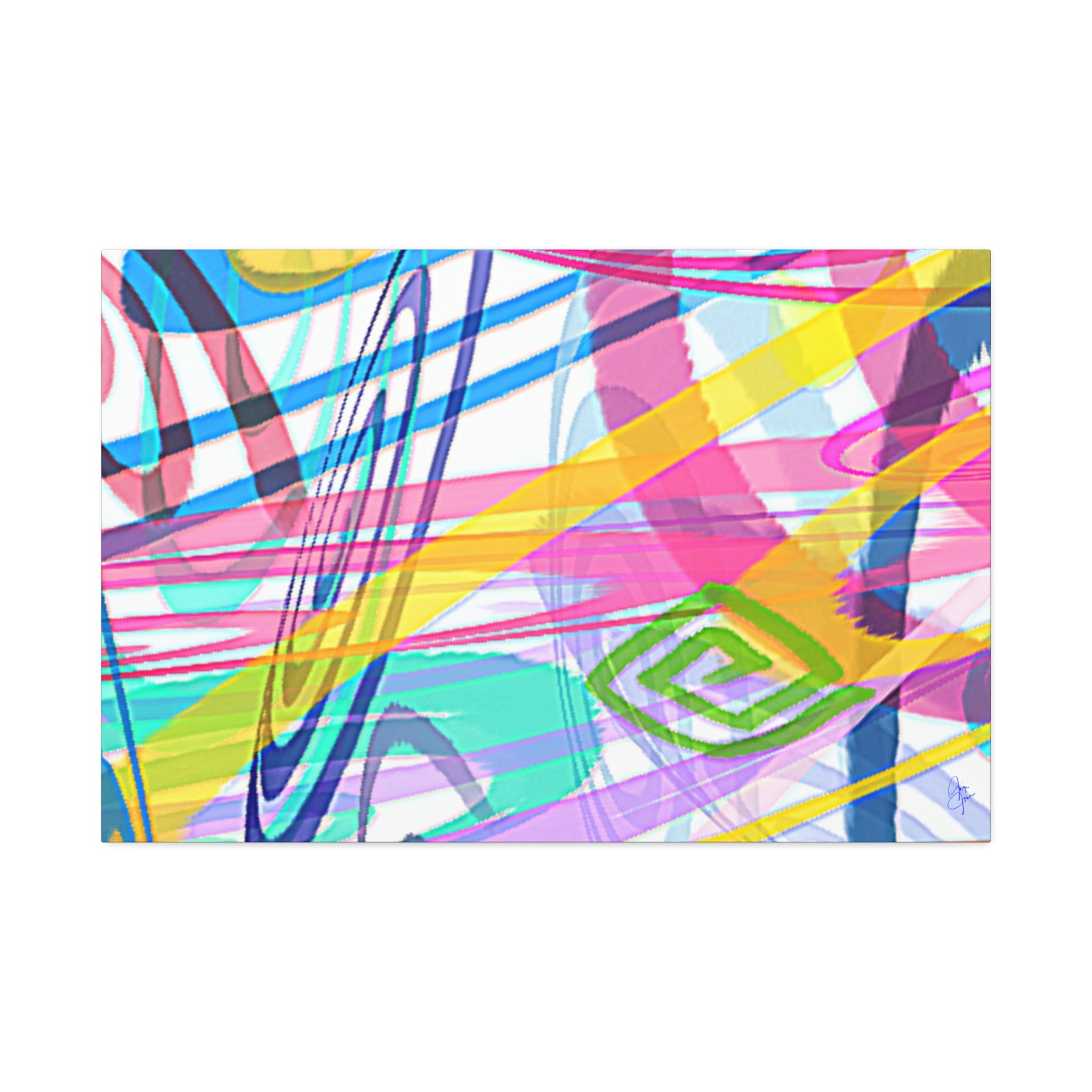Abstract Rainbow Scribble Canvas – Colorful Modern Wall Art (1.5" Stretched)